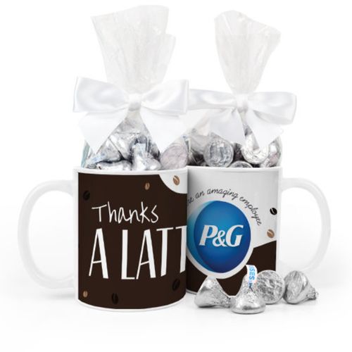 Personalized Add Your Logo Thanks A Latte 11oz Mug