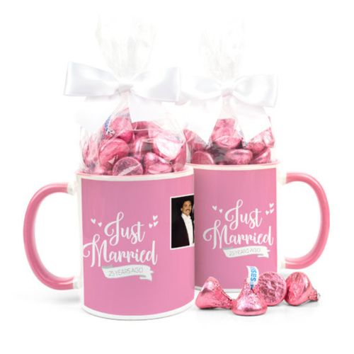 Personalized Anniversary Just Married 11oz Mug with Hershey's Kisses