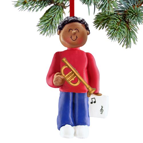 Trumpet Player Male Christmas Ornament