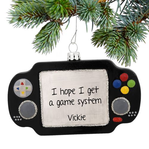 Personalized Hand Held Video Game Christmas Ornament