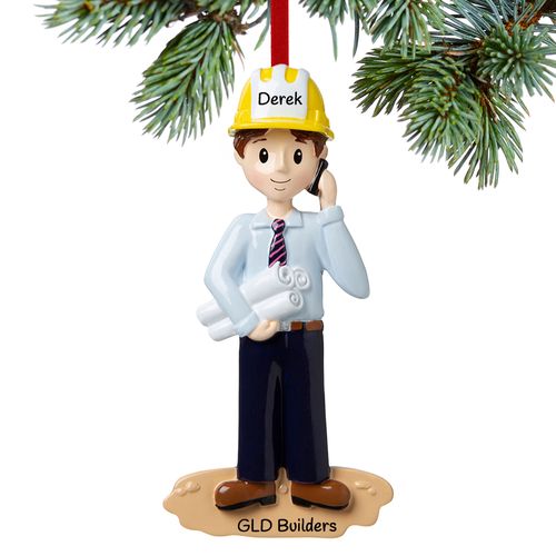 Personalized Engineer on the Job Christmas Ornament