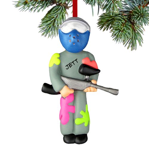 Personalized Paintball Weekend Warrior Christmas Ornament