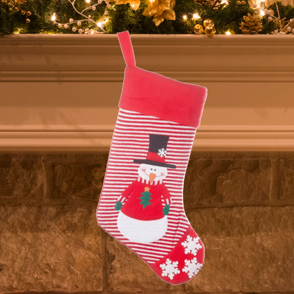 Red Striped Christmas Stocking (Tree) Personalized Christmas