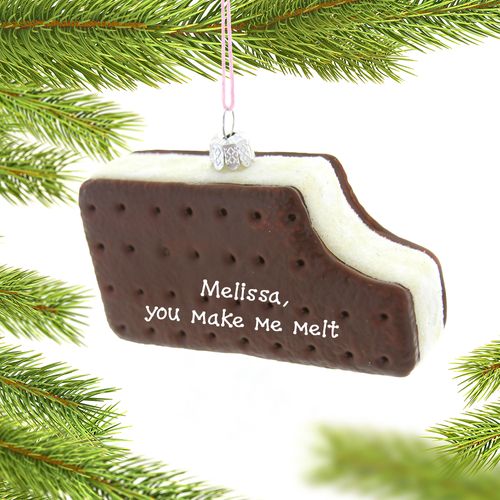 Personalized Ice Cream Sandwich Christmas Ornament