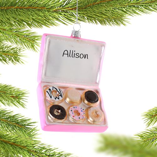 Personalized Box Of Donuts Christmas Ornament