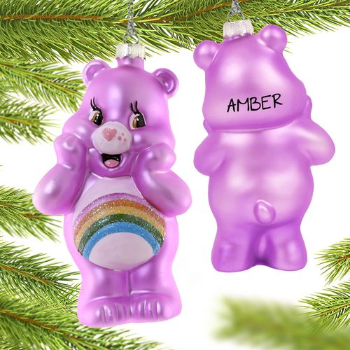 Personalized Care Bear Rainbow Bear Christmas Ornament