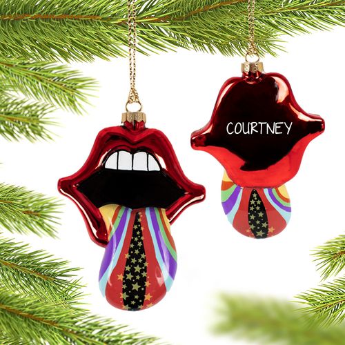 Personalized Galactic Tongue Christmas Ornament