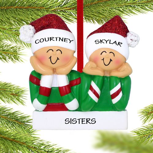 Head in Hands Siblings Christmas Ornament
