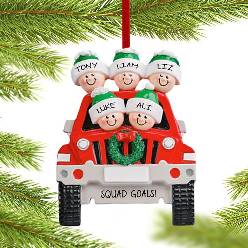 SUV 5 Friends Christmas Ornament