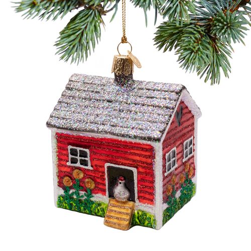 Chicken Coop Christmas Ornament