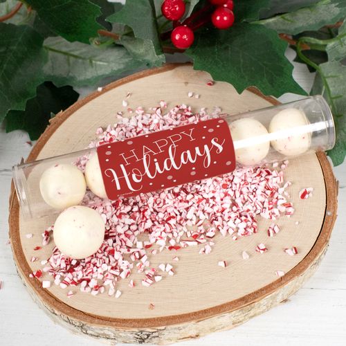 Personalized Christmas Simply Holidays Peppermint Malt Ball Tube