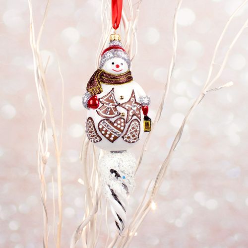 Whipped Cream Day Snowman Christmas Ornament