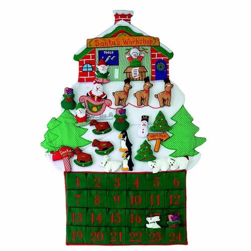 Personalized Santa's Workshop Advent Calendar Christmas Ornament