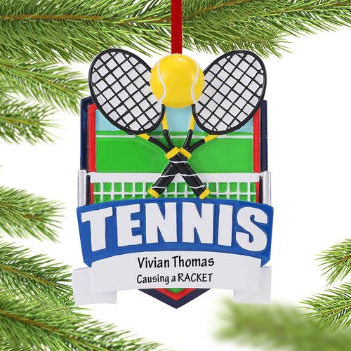 Personalized Tennis Christmas Ornament