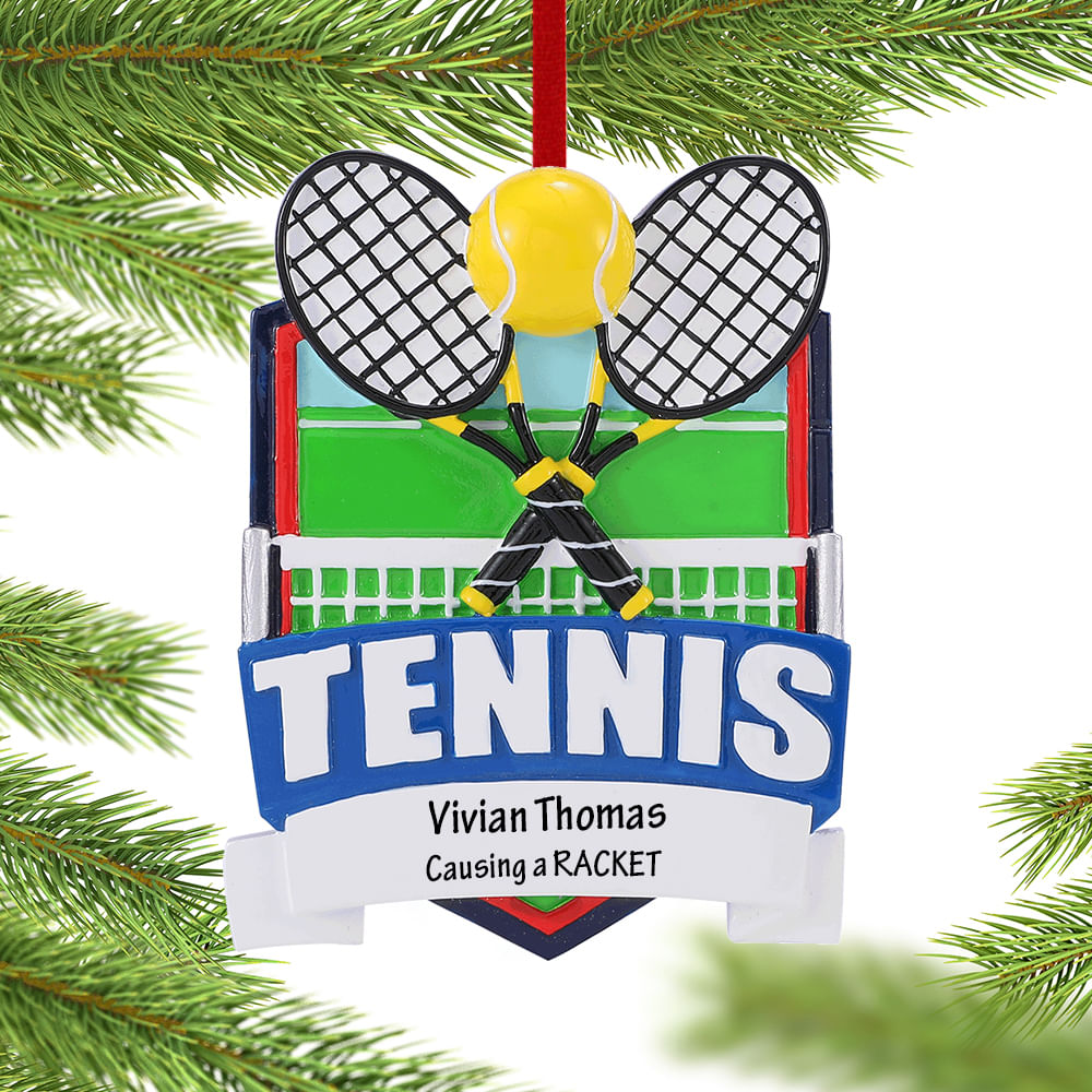 Personalized Tennis Christmas Ornament Personalized Christmas