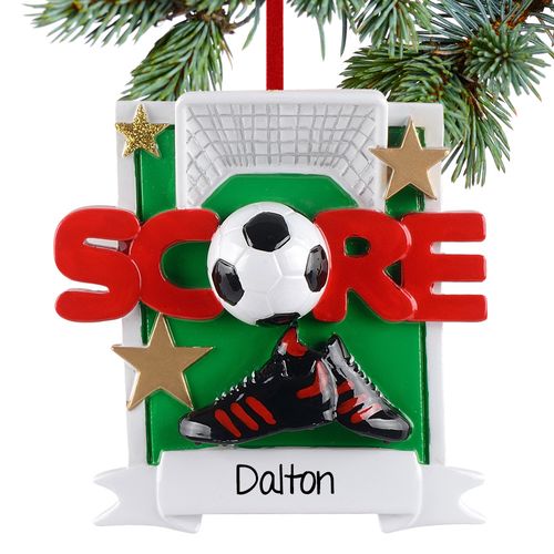 Personalized Soccer Score Christmas Ornament