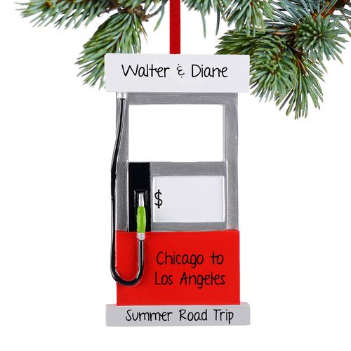 Personalized Gas Station Christmas Ornament