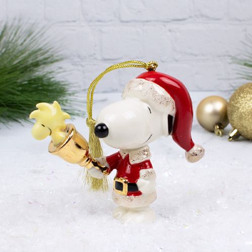Lenox Peanuts Snoopy Ringing Bell Christmas Ornament