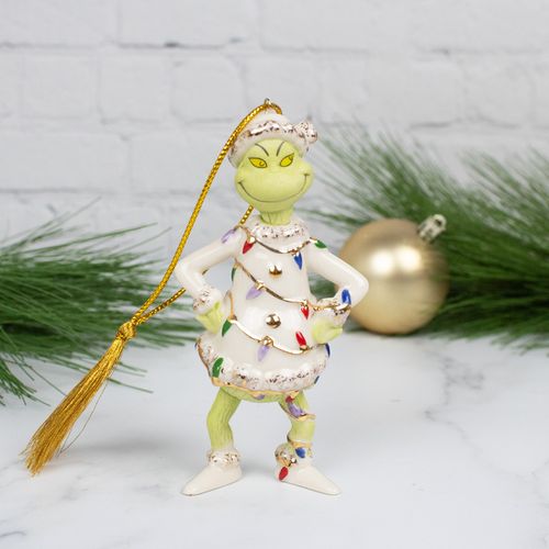 Lenox Grinch With Lights Christmas Ornament