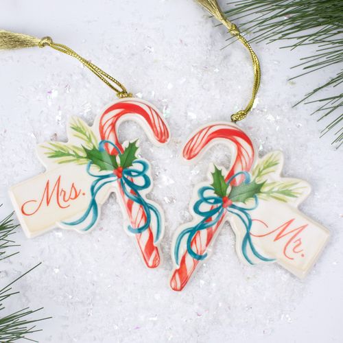 Lenox Mr & Mrs Ornament Set Of 2 Christmas Ornament