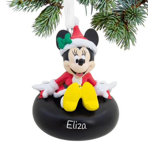 Personalized Hallmark Disney Minnie Mouse on Tube Christmas Ornament