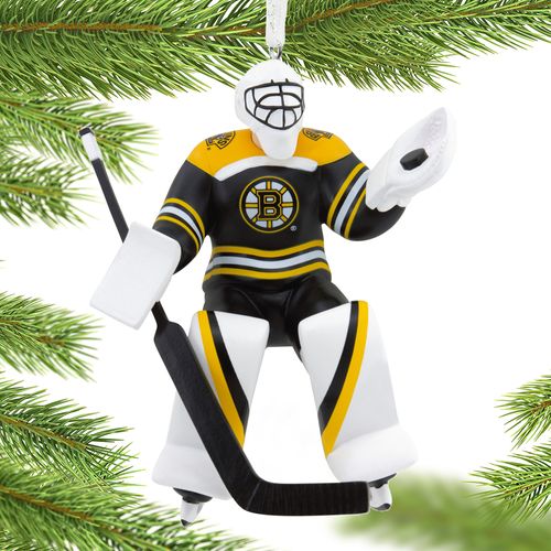 NHL Goalie Boston Bruins Christmas Ornament