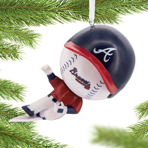 MLB Bouncing Buddy Sliding Atlanta Braves Christmas Ornament