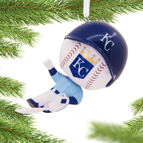 MLB Bouncing Buddy Sliding Kansas City Royals Christmas Ornament