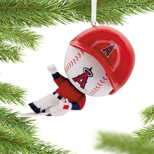 MLB Bouncing Buddy Sliding Los Angeles Angels Christmas Ornament