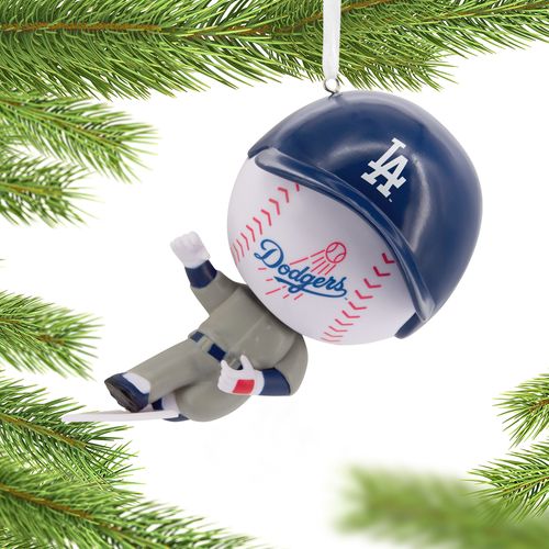 MLB Bouncing Buddy Sliding Los Angeles Dodgers Christmas Ornament