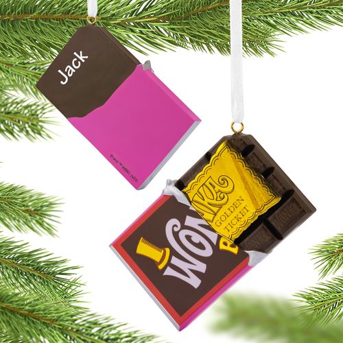 Hallmark Charlie And The Chocolate Factory Bar & Gold Ticket Christmas Ornament