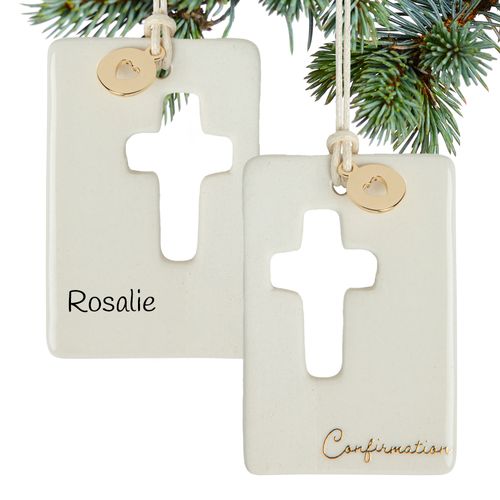 Personalized Confirmation Token Christmas Ornament