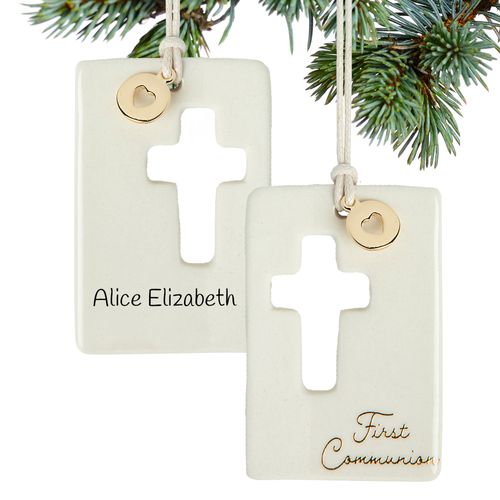 Personalized First Communion Token Christmas Ornament