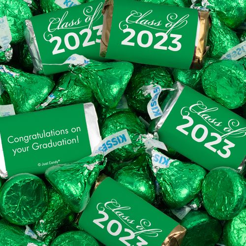 Green Graduation Class of Mix Hershey's Miniatures, Kisses and Lindor Truffles by Lindt