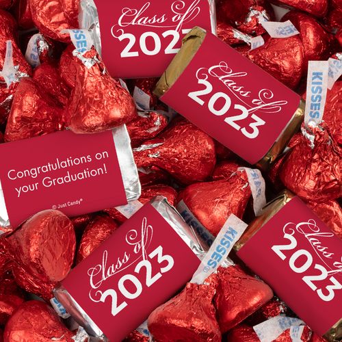 Red Graduation Candy Mix - Hershey's Miniatures, Kisses and Lindor Truffles by Lindt