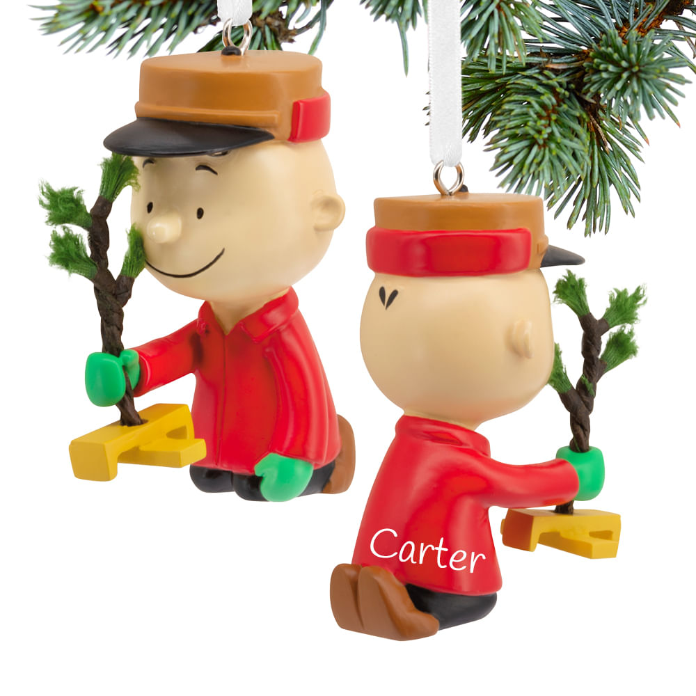 Hallmark Peanuts Charlie Brown With Tree Christmas Ornament ...