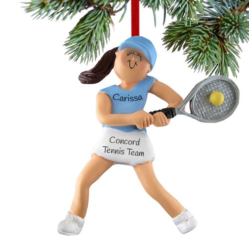 Personalized Tennis Team Christmas Ornament