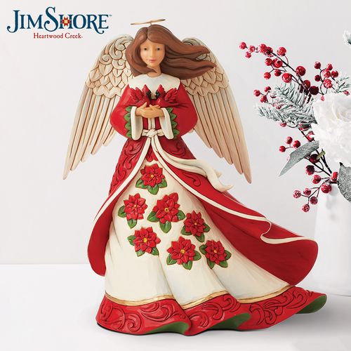 Jim Shore Cardinal Angel Tabletop Christmas Ornament