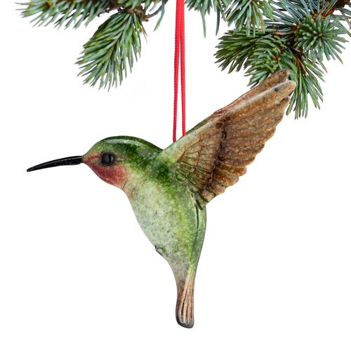 Flying Hummingbird Christmas Ornament