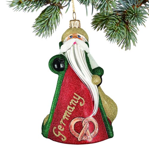 Glass Germany Santa Christmas Ornament