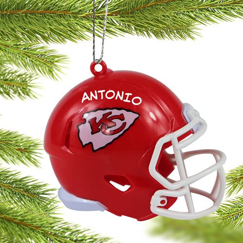 Personalized NFL Kansas City Chiefs Helmet Christmas Ornament