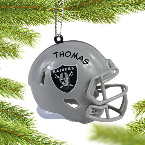 Personalized NFL Las Vegas Raiders Helmet Christmas Ornament