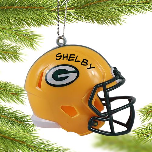 Personalized NFL Green Bay Packers Helmet Christmas Ornament