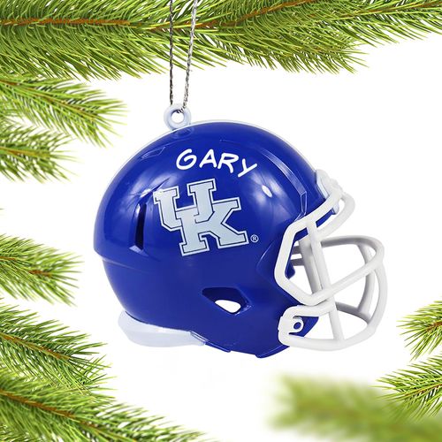 Personalized University of Kentucky Football Helmet Christmas Ornament