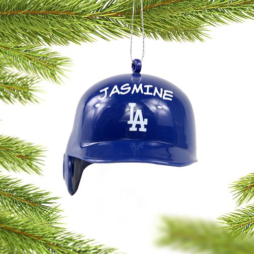 Personalized MLB Los Angeles Dodgers Batting Helmet Christmas Ornament