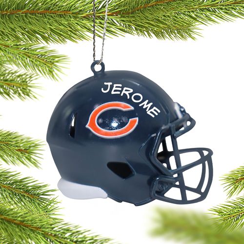 Personalized NFL Chicago Bears Helmet Christmas Ornament