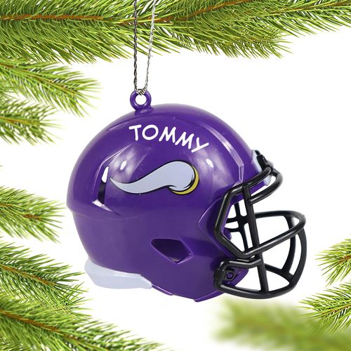 Personalized NFL Minnesota Vikings Helmet Christmas Ornament