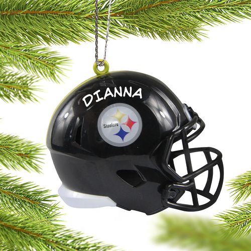 Personalized NFL Pittsburgh Steelers Helmet Christmas Ornament