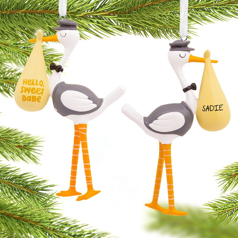 Stork Christmas Ornament 