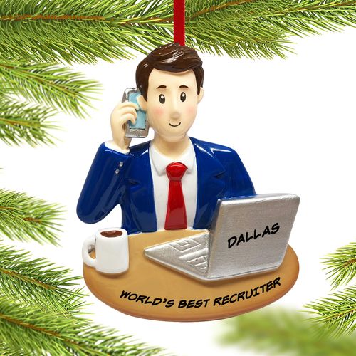 Personalized Recruiter Christmas Ornament